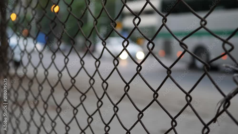 chain-link fence roadside the street chain-link fence roadside the street