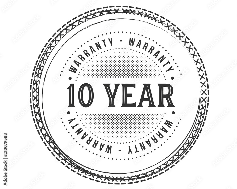Fototapeta premium 10 years warranty icon stamp guarantee