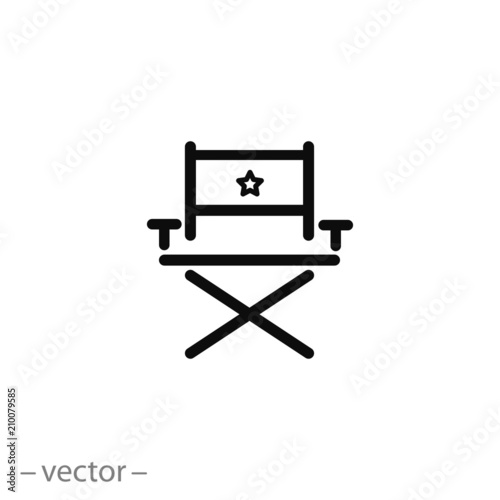 chair director icon vector, linear sign