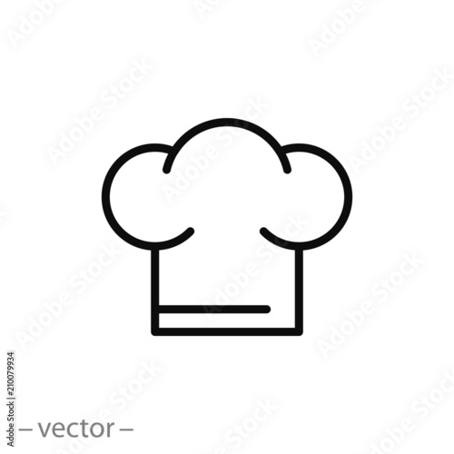 Chef hat icon vector