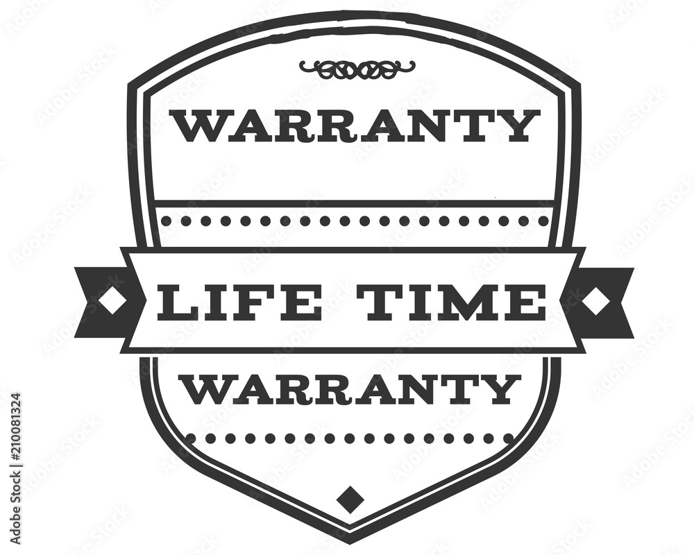 lifetime warranty icon stamp guarantee