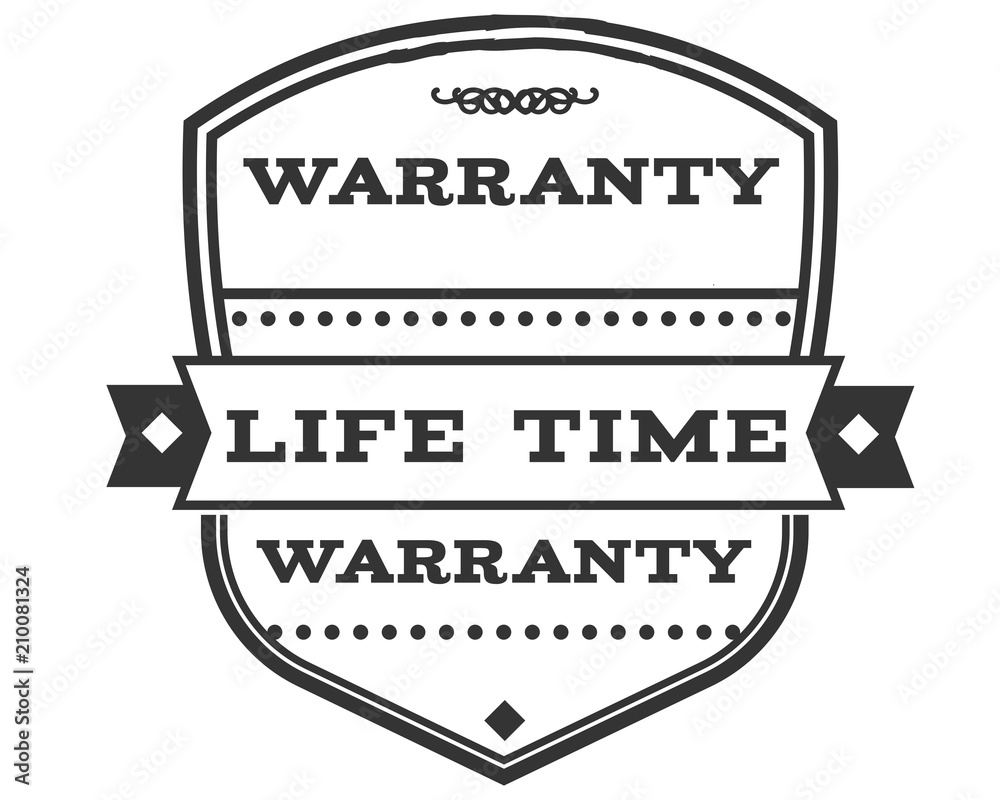 Fototapeta premium lifetime warranty icon stamp guarantee