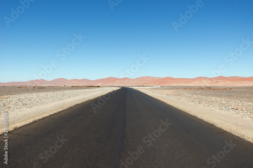 Straight Road through the Namib Desert  taken in January 2018