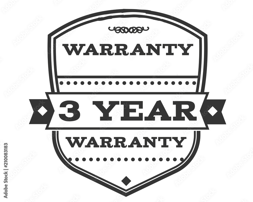 Fototapeta premium 3 years warranty icon stamp