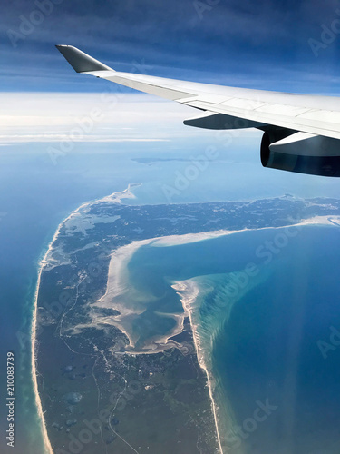 Part of Cape Cod pensinsula from airplane photo