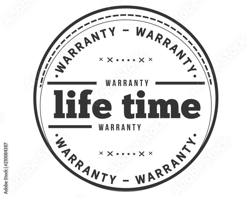 lifetime warranty icon stamp