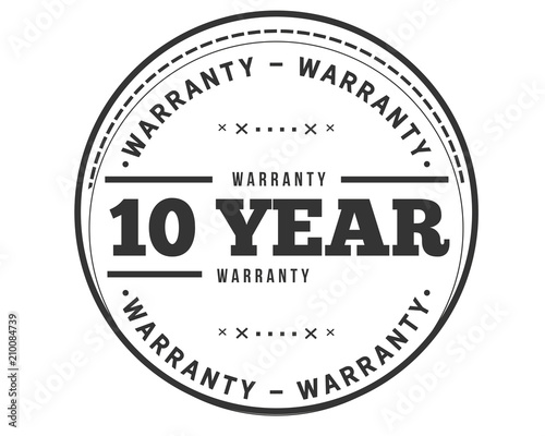 10 years warranty icon stamp