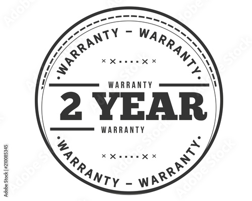 2 years warranty icon stamp
