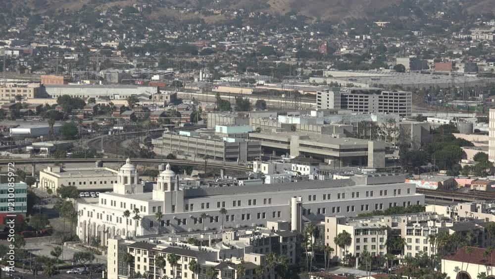 Beautiful view of downtown Los Angeles from a high vantage point Beautiful view of downtown Los Angeles from a high vantage point