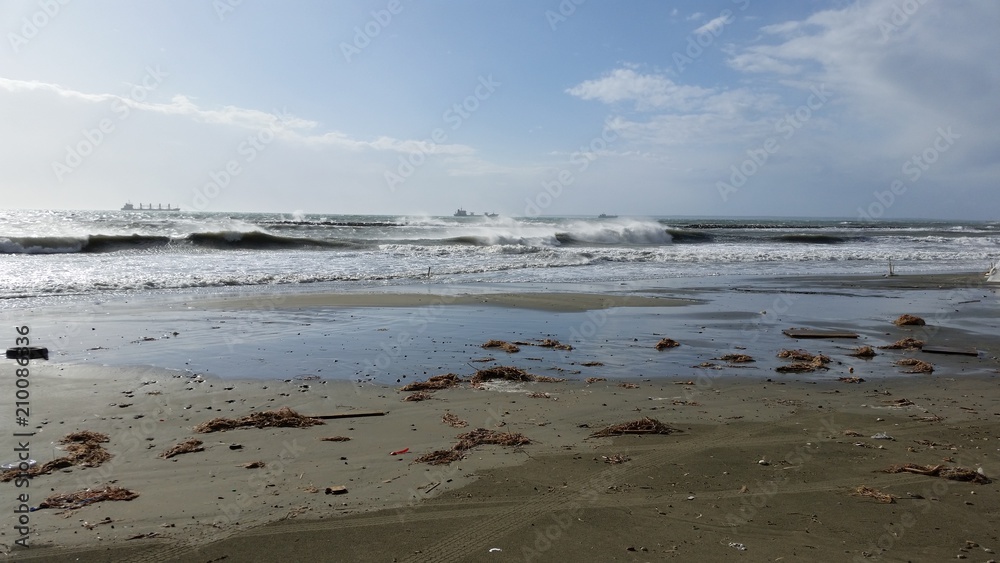 The beautiful Limassol Beach in Cyprus