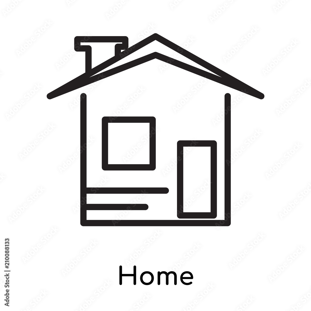 Home icon vector sign and symbol isolated on white background, Home logo concept Home icon vector sign and symbol isolated on white background, Home logo concept