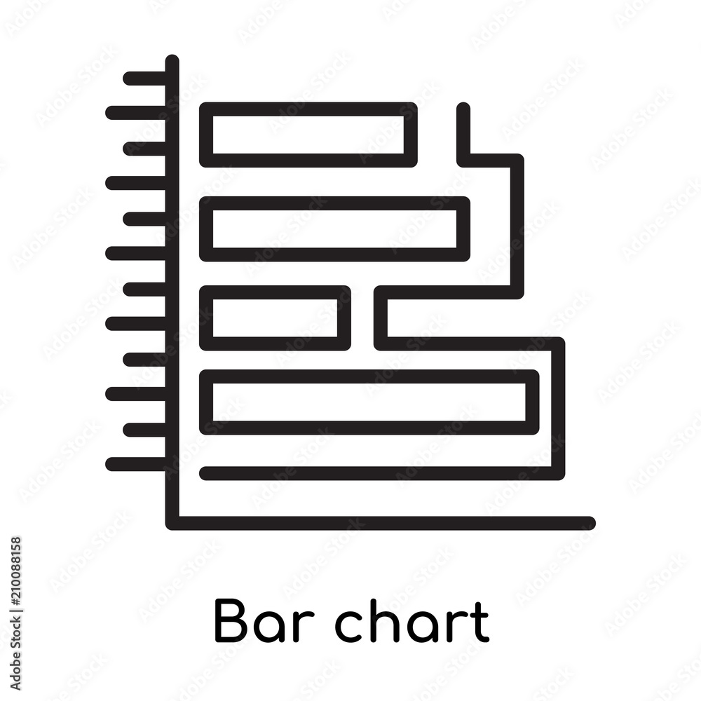 Bar chart icon vector sign and symbol isolated on white background, Bar chart logo concept Bar chart icon vector sign and symbol isolated on white background, Bar chart logo concept