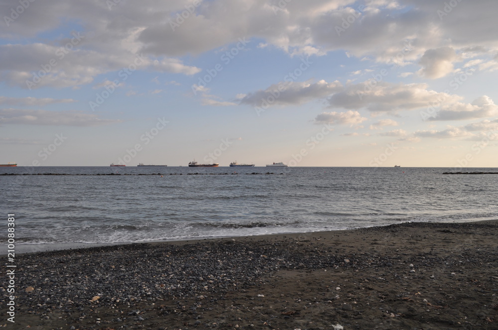 The beautiful Limassol Beach in Cyprus The beautiful Limassol Beach in Cyprus
