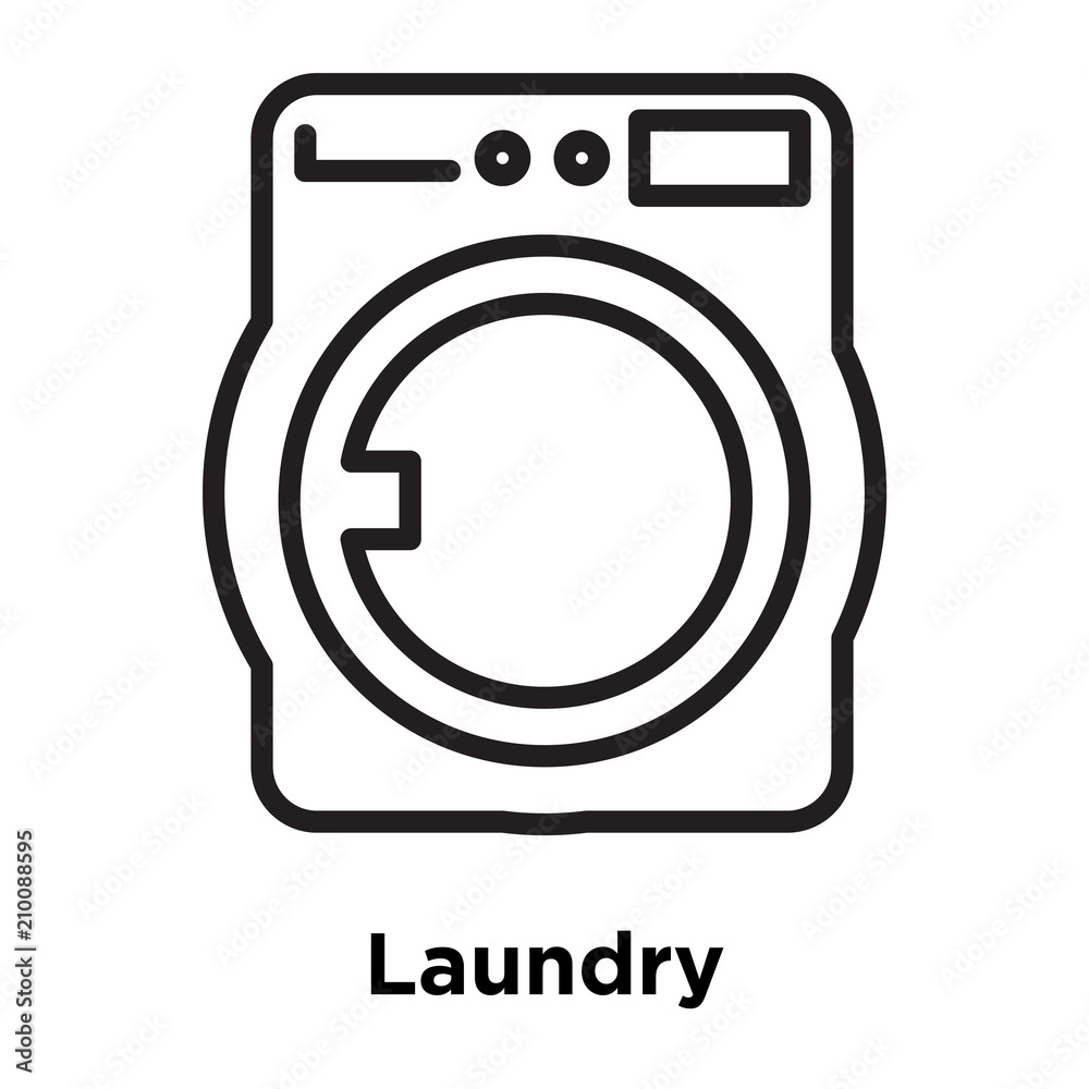 Laundry icon vector sign and symbol isolated on white background, Laundry logo concept