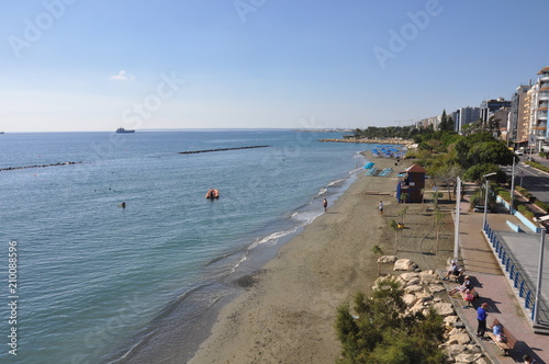 The beautiful Limassol Beach in Cyprus