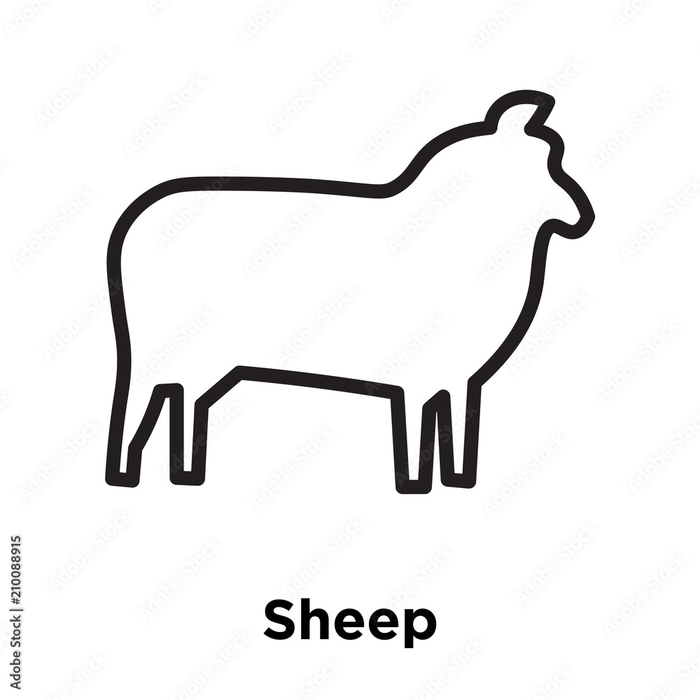 Sheep icon vector sign and symbol isolated on white background, Sheep logo concept Sheep icon vector sign and symbol isolated on white background, Sheep logo concept