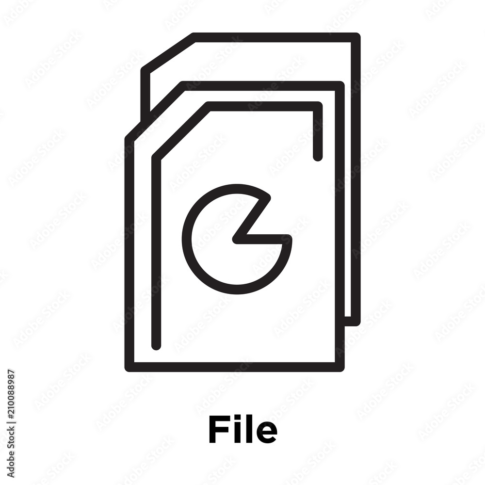 File icon vector sign and symbol isolated on white background, File logo concept File icon vector sign and symbol isolated on white background, File logo concept