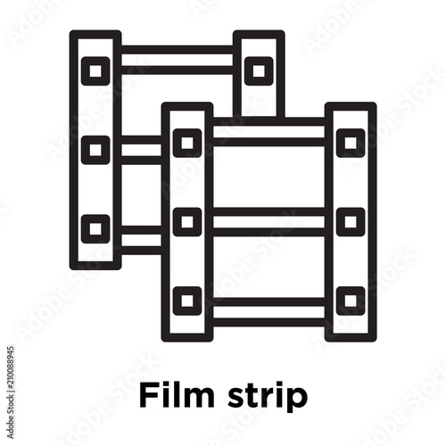 Film strip icon vector sign and symbol isolated on white background, Film strip logo concept
