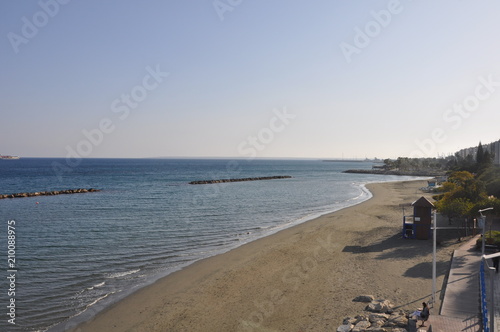 The beautiful Limassol Beach in Cyprus