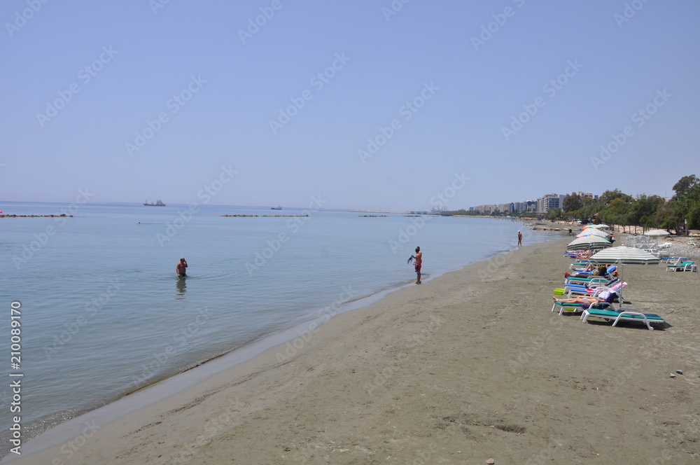 The beautiful Limassol Beach in Cyprus