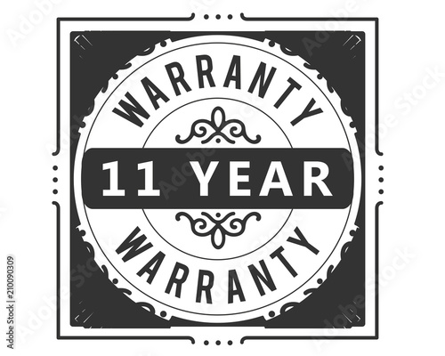 11 years warranty icon stamp