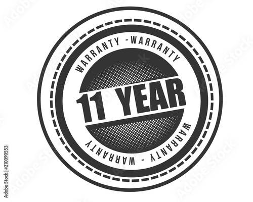 11 years warranty icon stamp