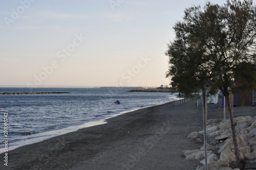 The beautiful Limassol Beach in Cyprus