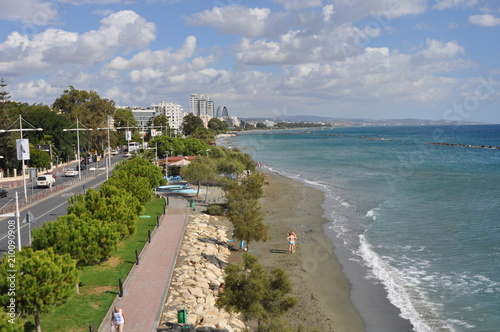 The beautiful Limassol Beach in Cyprus