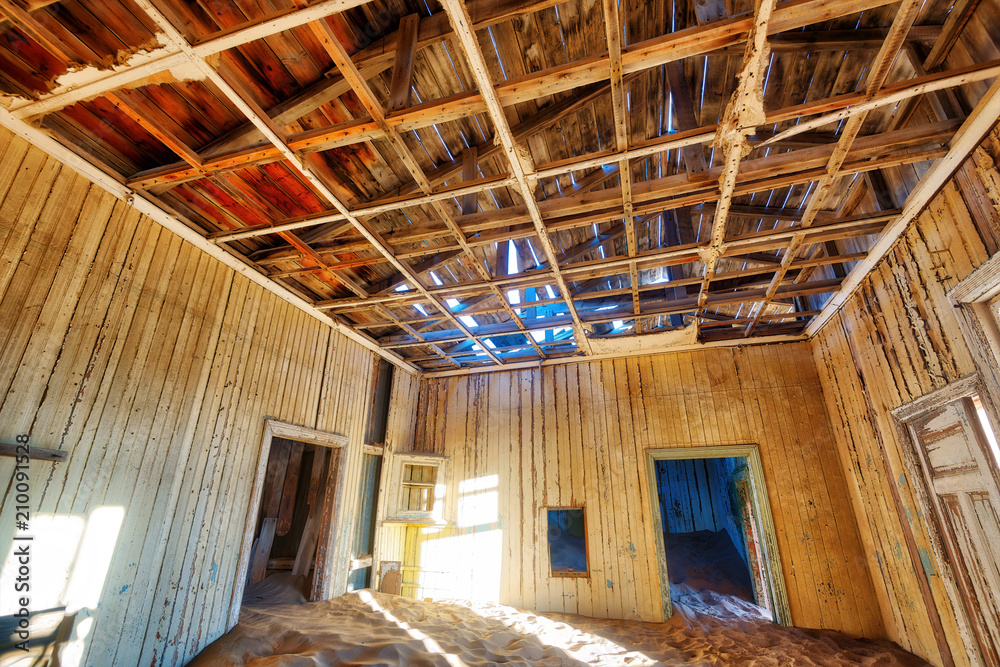Fototapeta premium Kolmanskop Deserted Diamond Mine in Southern Namibia taken in January 2018
