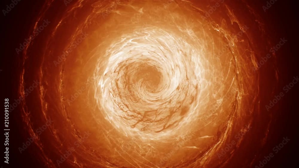Hot core of a star as abstracted motion background