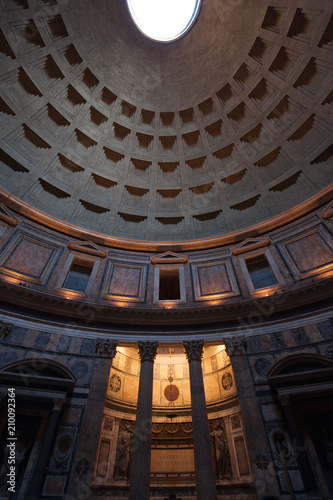 pantheon ceiling detail italy rome