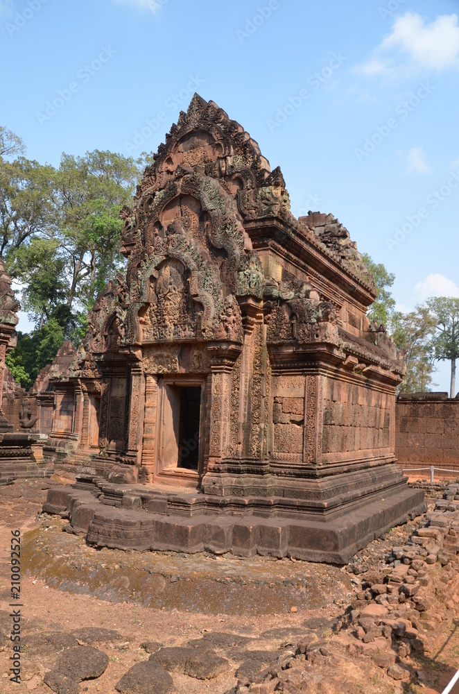 Banteay Srei angkor cambodia ancient sculpture relief Banteay Srei angkor cambodia ancient sculpture relief