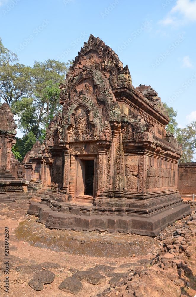 Banteay Srei angkor cambodia ancient sculpture relief Banteay Srei angkor cambodia ancient sculpture relief