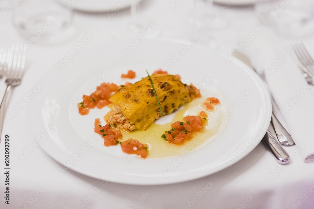 Main dish during an event or wedding Main dish during an event or wedding