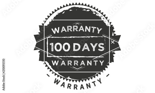 100 days warranty icon stamp