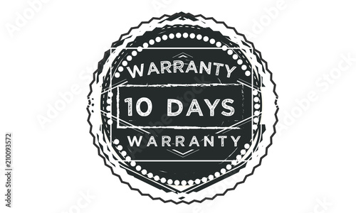 10 days warranty icon stamp