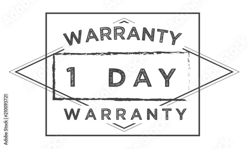 1 day warranty icon stamp