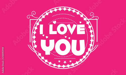 i love you logo icon vector