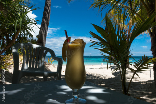 Mango Shake During Tropical Beach Vacation  - Bohol, Philippines