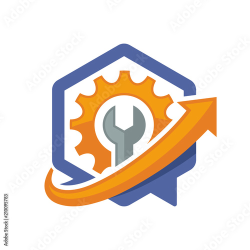 icon illustration with the concept of directional communication media, of information maintenance, repair and setting.