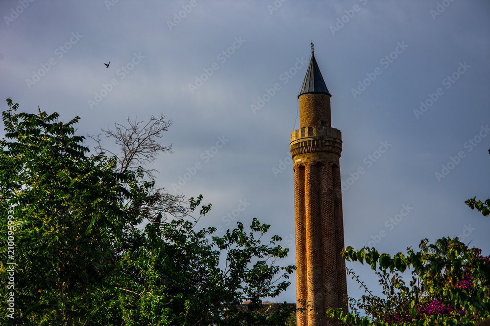 The beautiful minaret in Antalya