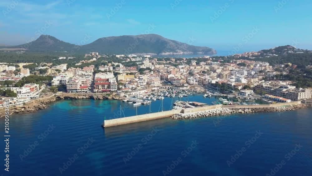 Aerial view. Cala Ratjada on the coast of Mallorca Aerial view. Cala Ratjada on the coast of Mallorca