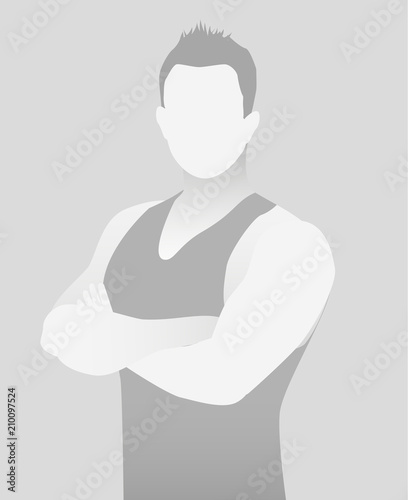 Default placeholder fitness trainer in a T-shirt. photo