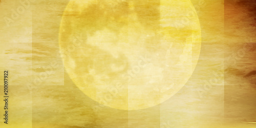 空　月　和紙　背景