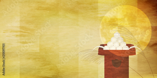 月　満月　十五夜　背景