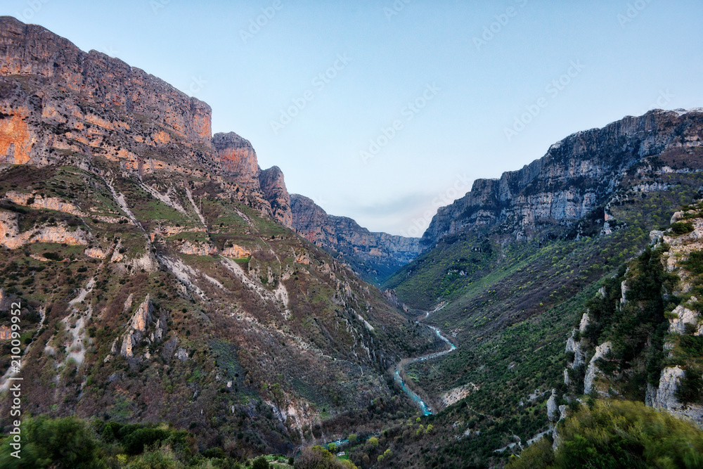 Vikos Gorge Canyon in Northern Greece taken in April 2018