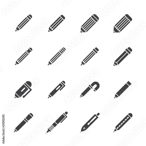 Pencil icon set