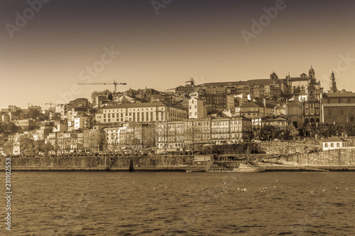 Cityscape of Porto, Portugal in the afternoon by the river Douro