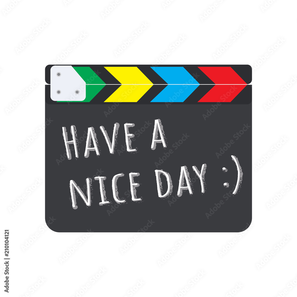Fototapeta premium director clapboard or movie clapboard isolated on background vector illustration 