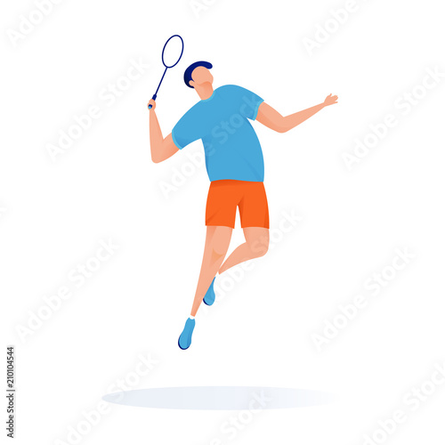 Sport player tennis vector mascot illustartion modern 